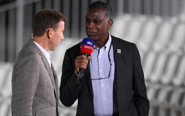 Michael Holding and Michael Atherton at Lord's