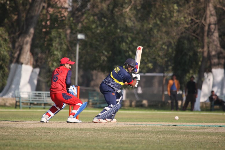 Samit Patel batting for MCC v Northern in Pakistan