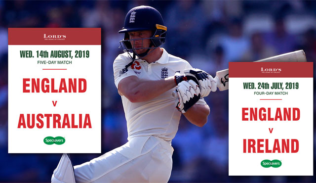 England's 2019 Tests at Lord's